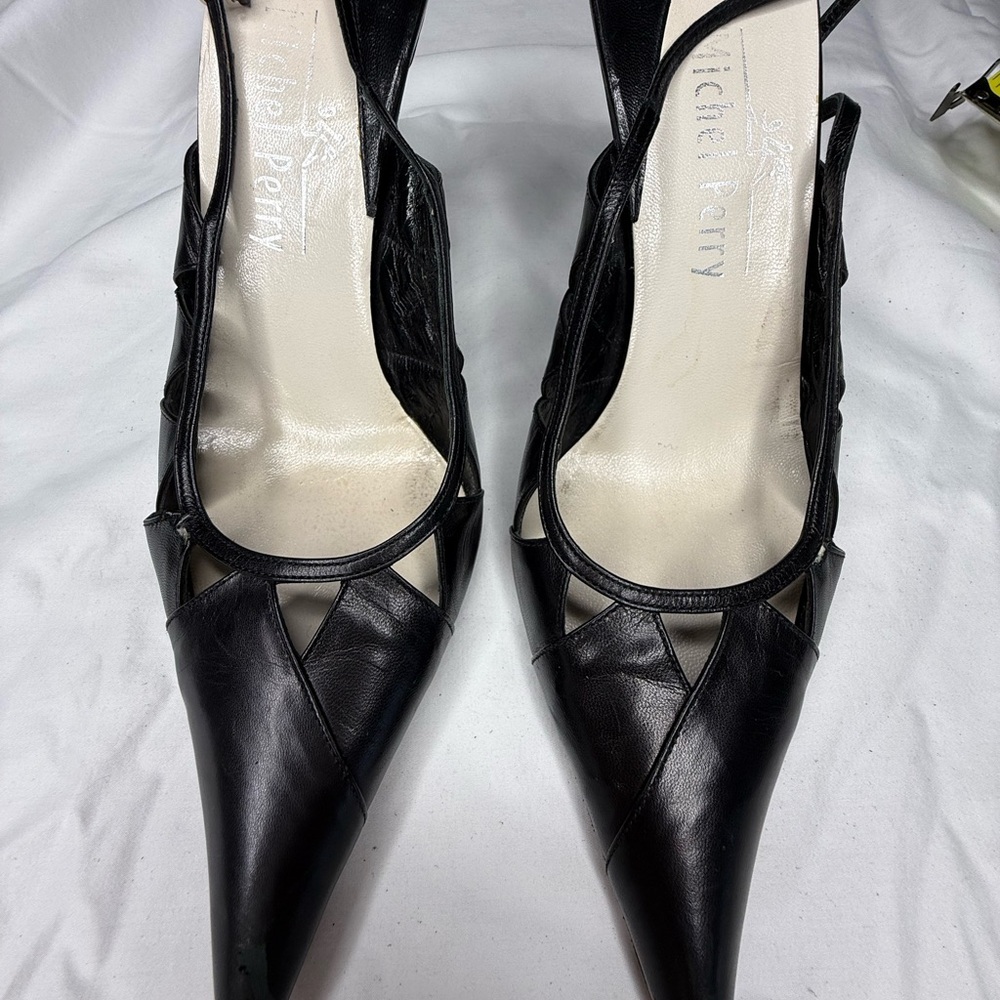 michel Perry leather mules
